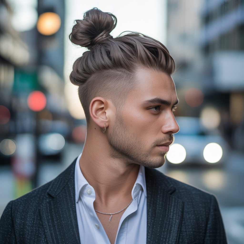 man bun hairstyle