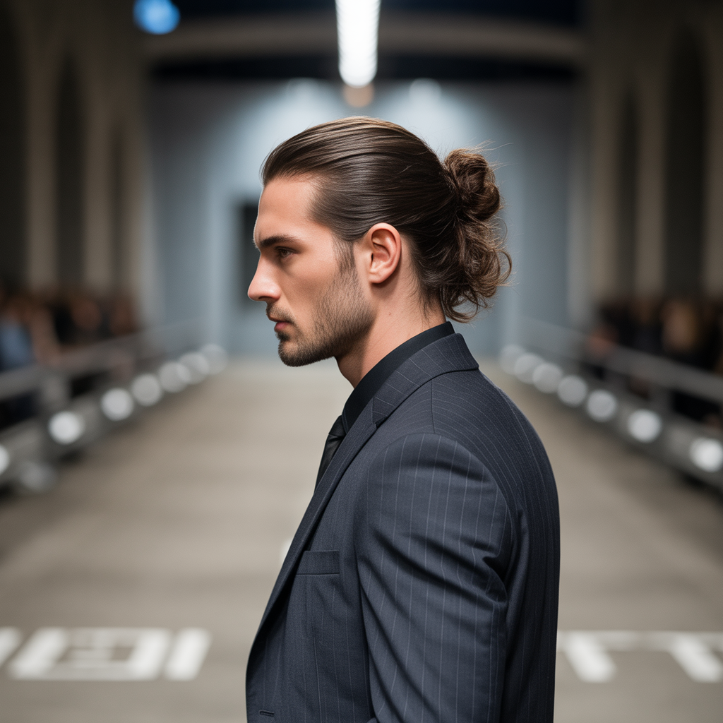 man bun hairstyle