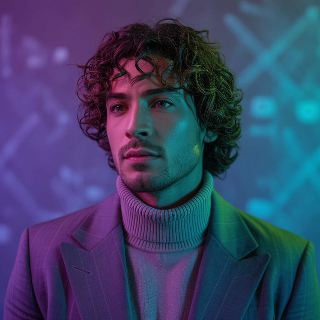 medium curly hair men