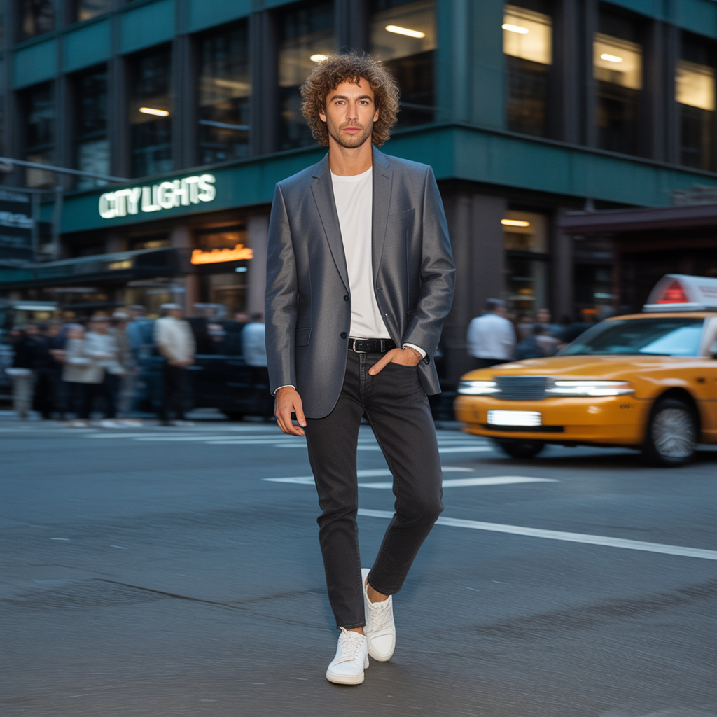 medium curly hair men