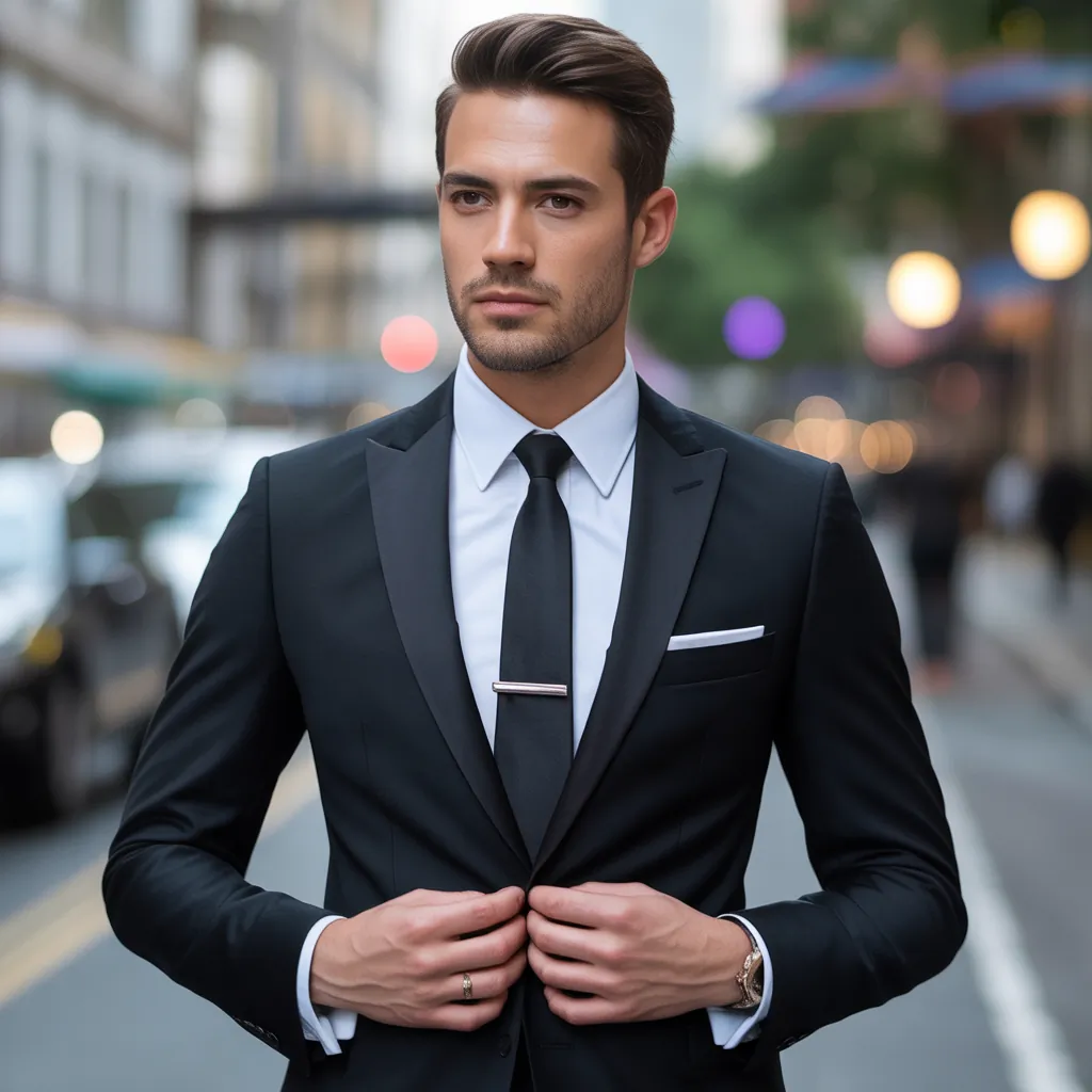 men in black costume