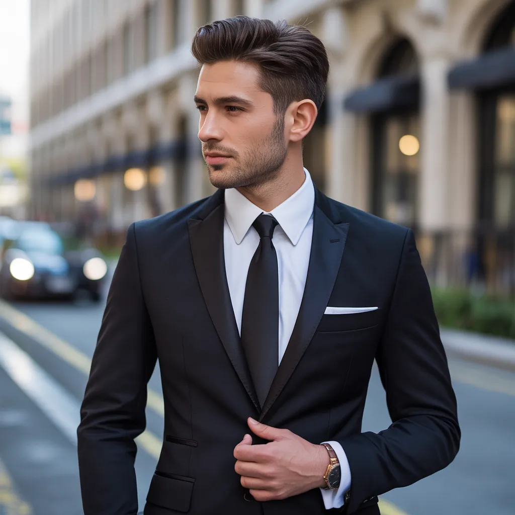 men in black costume