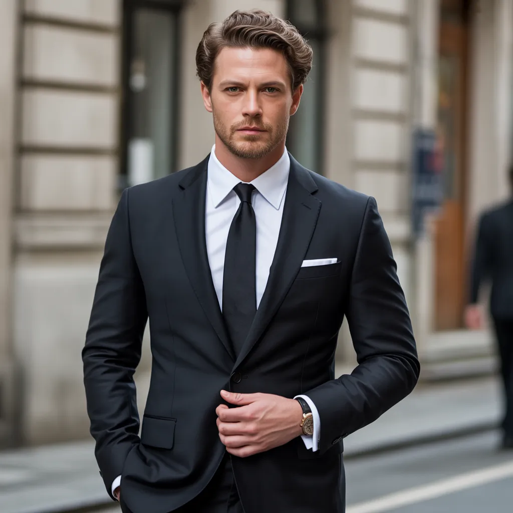 men in black costume