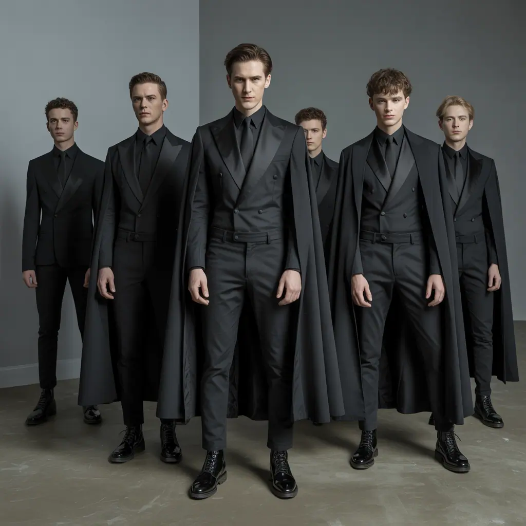 men in black costume