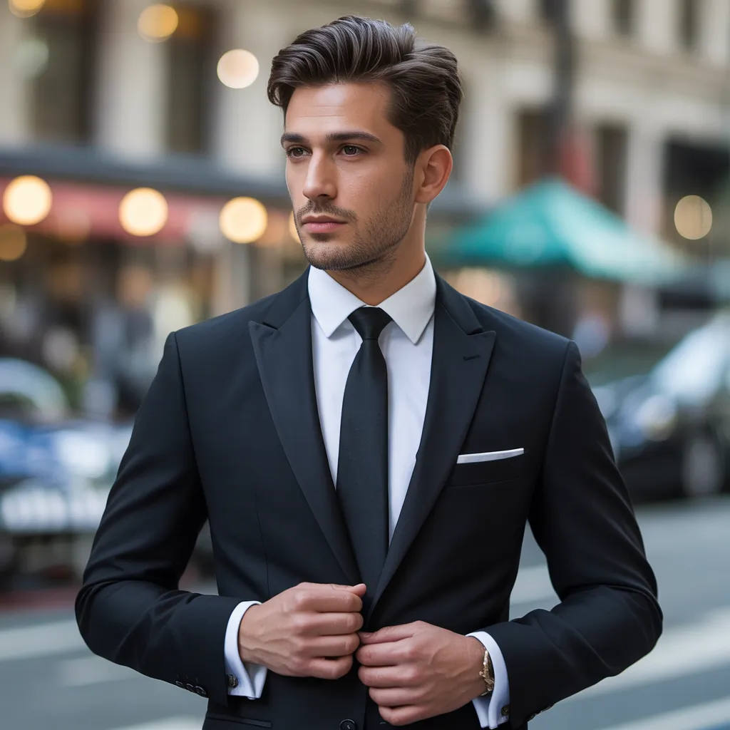 men in black costume