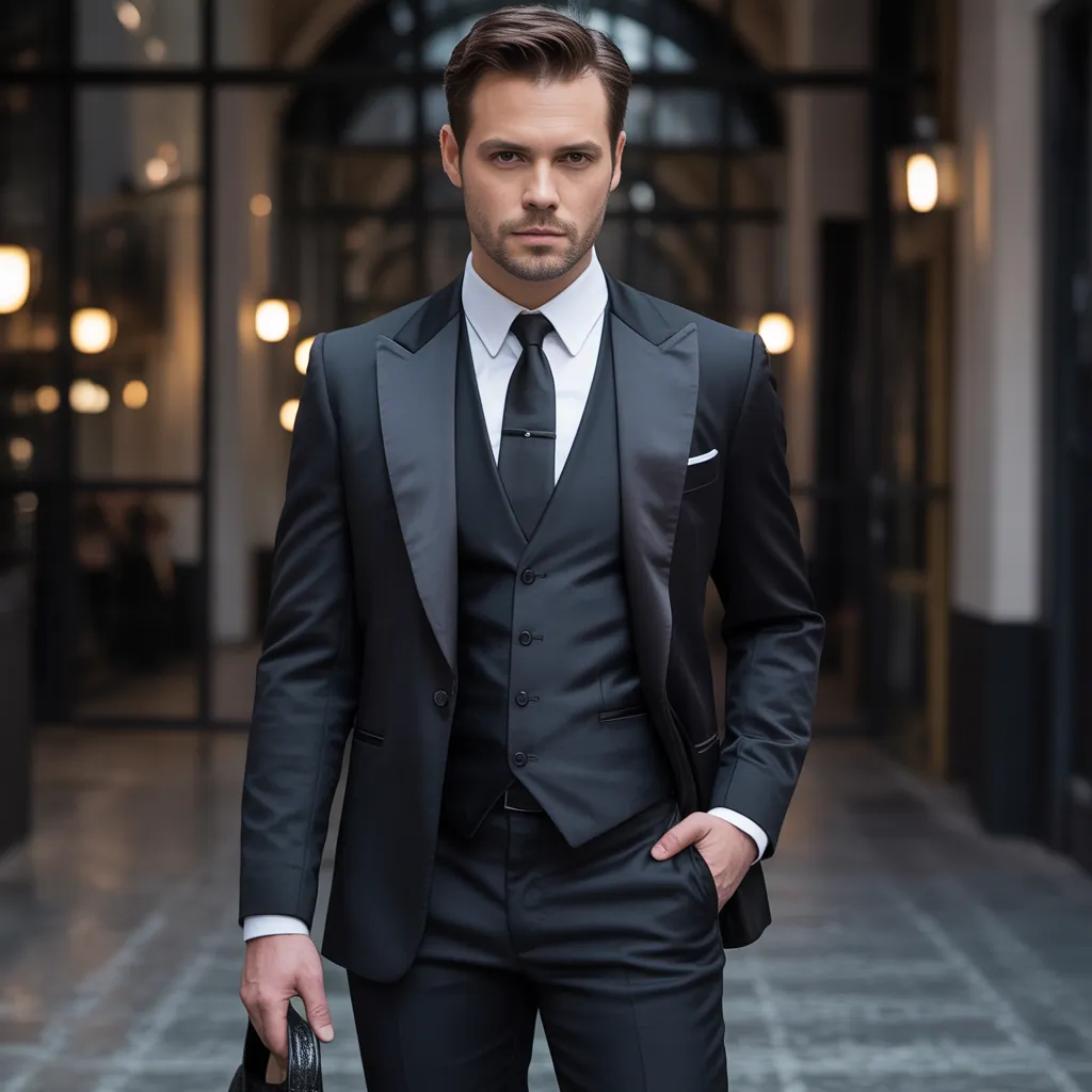 men in black costume