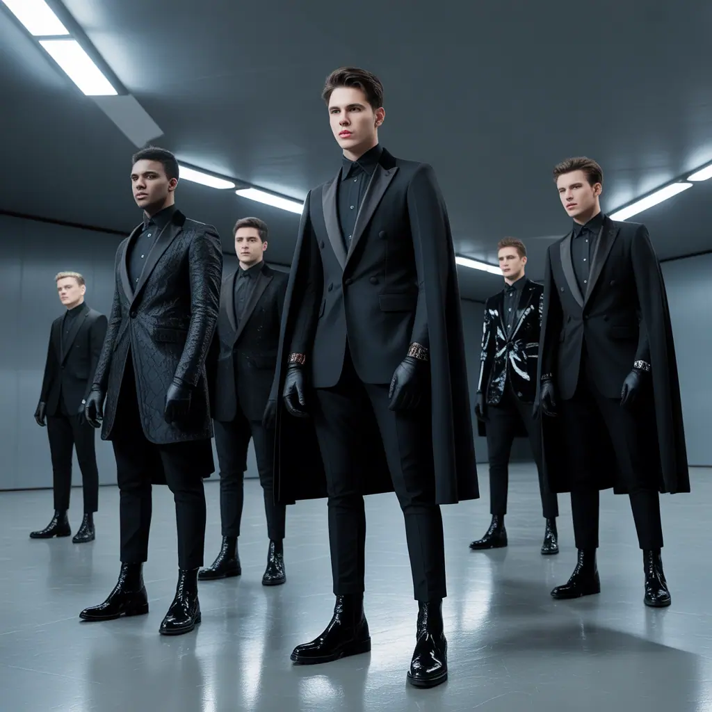 men in black costume