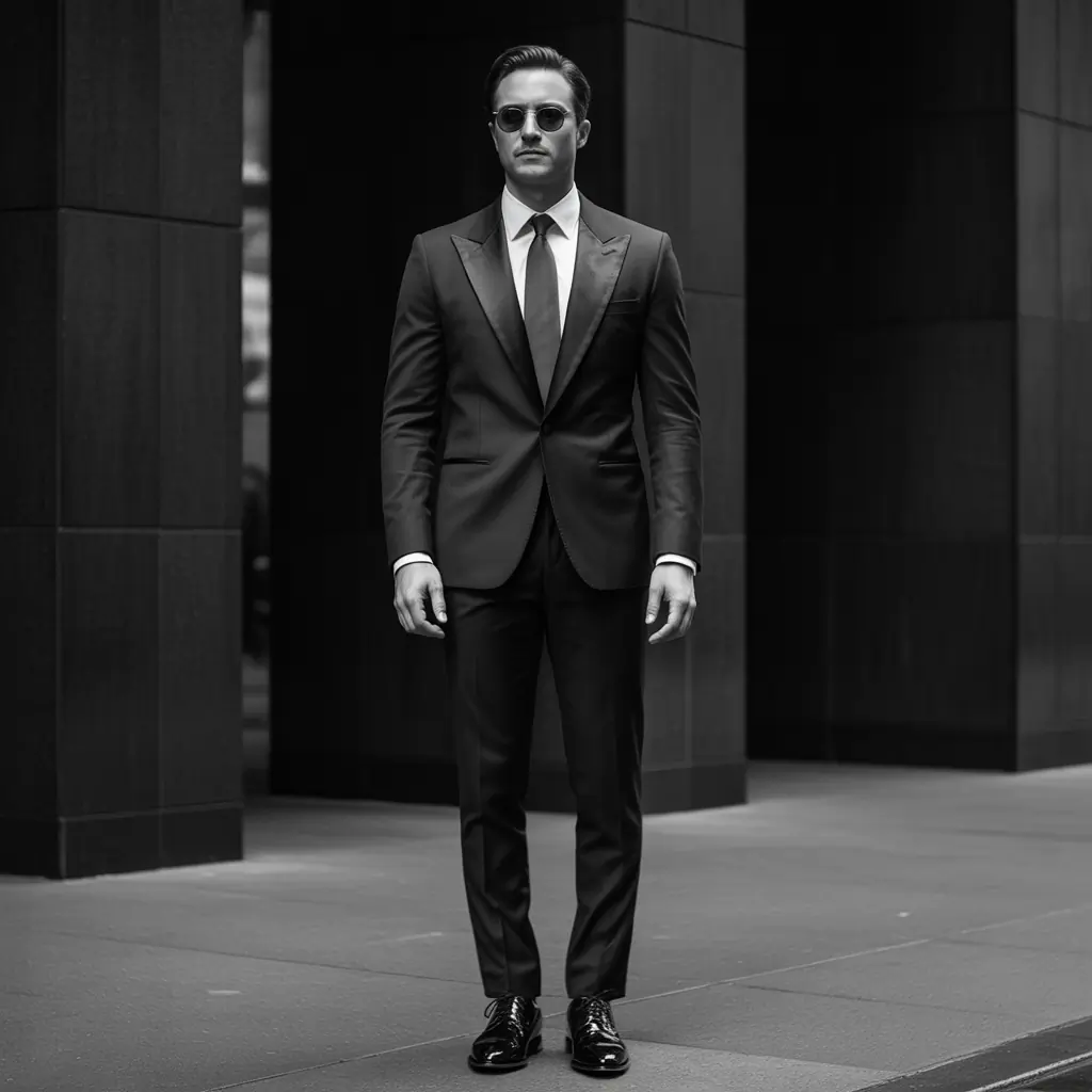 men in black costume