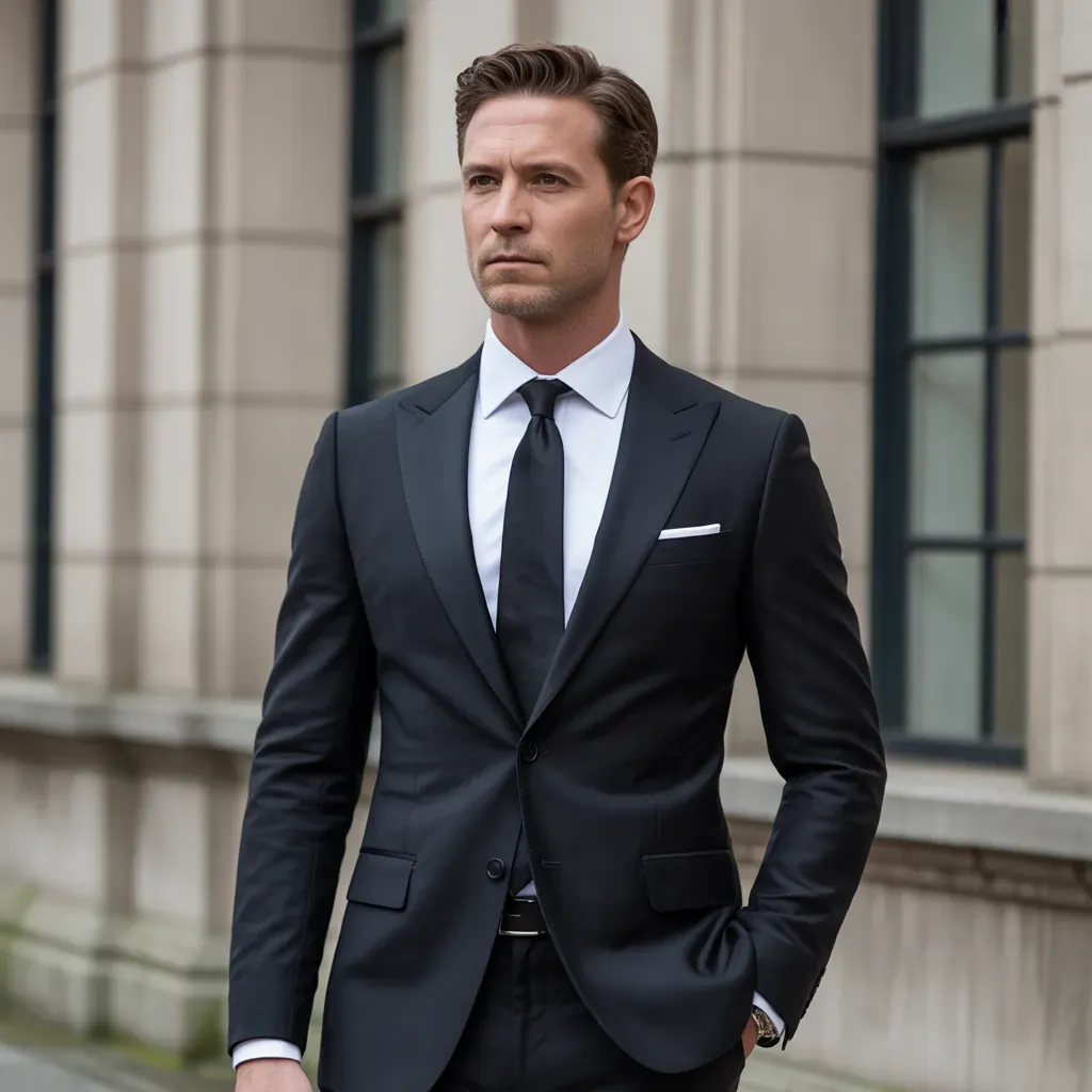 men in black costume