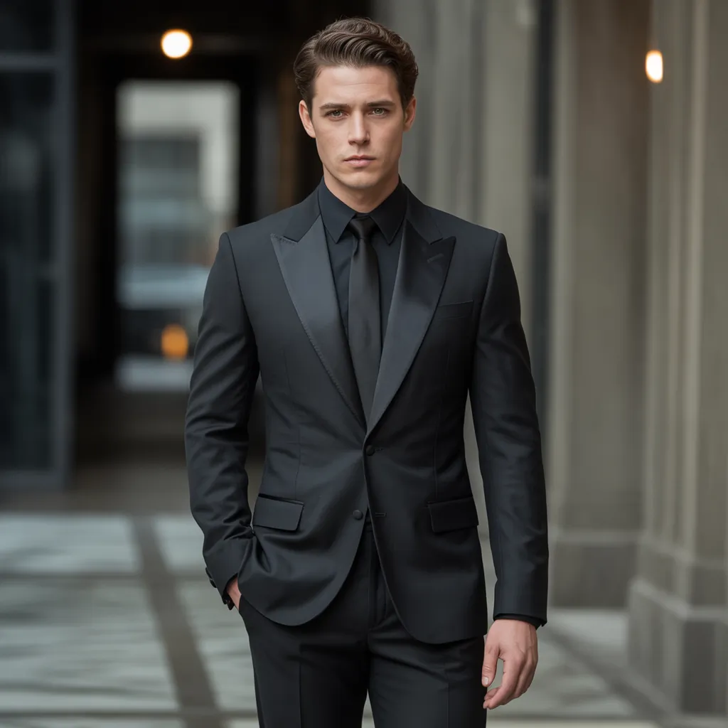 men in black costume