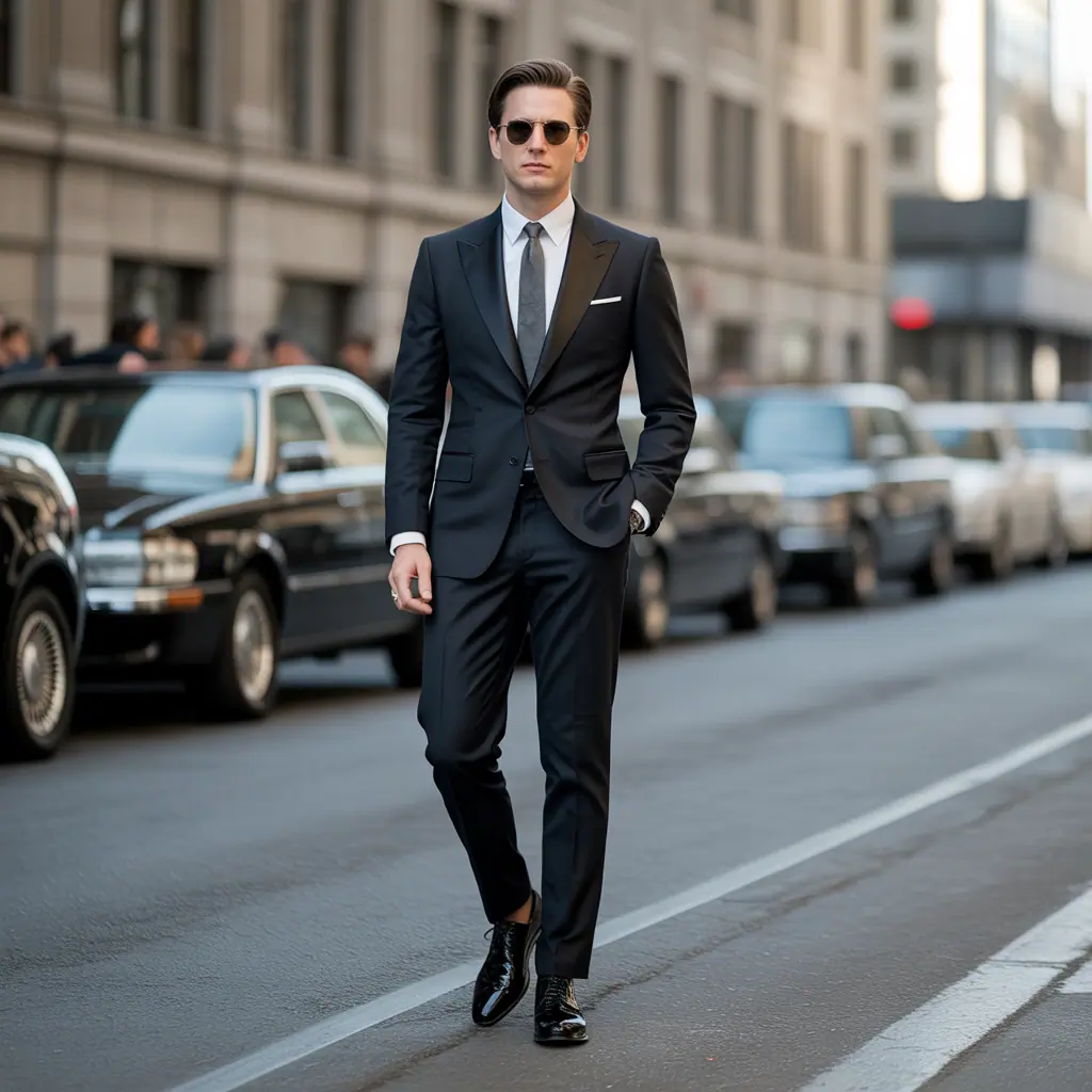 men in black costume