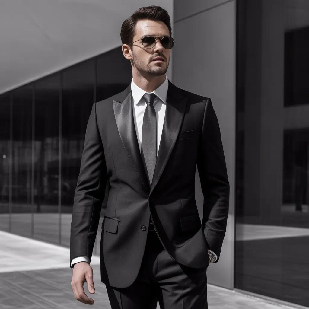 men in black costume