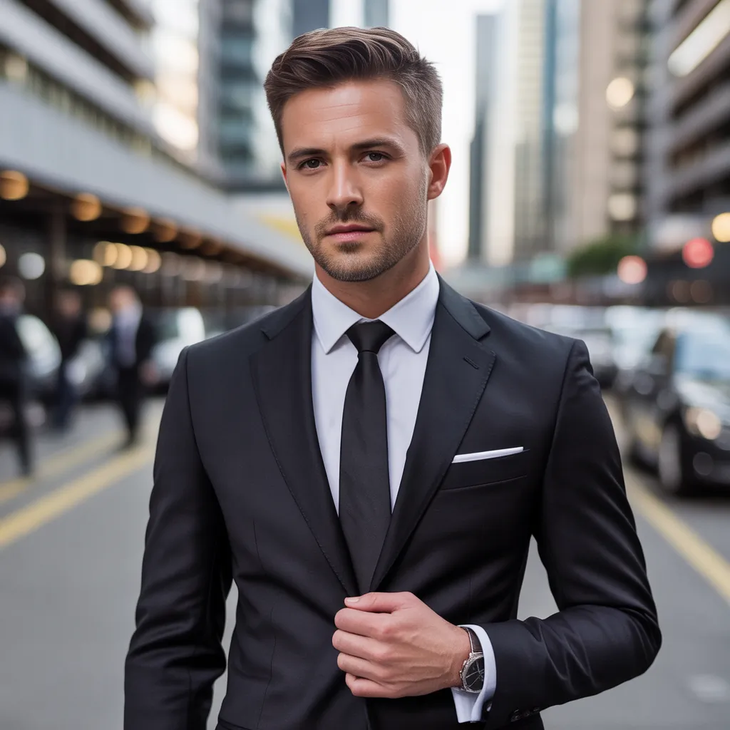 men in black costume