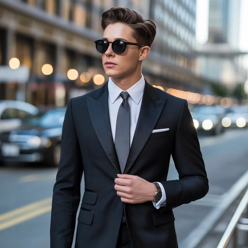 men in black costume