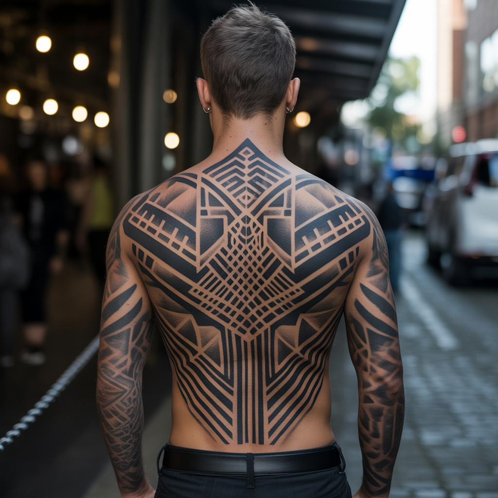 mens back tattoos
