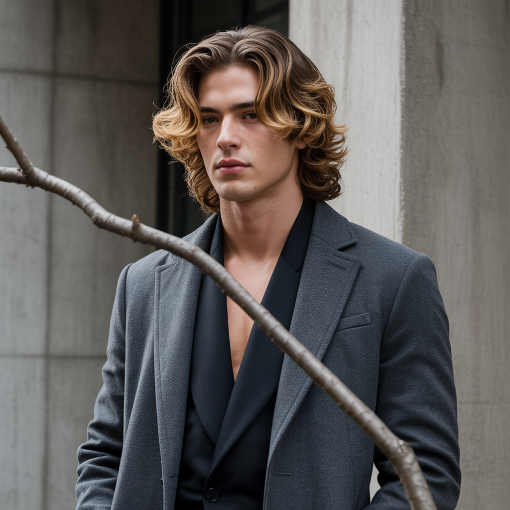 mens balayage long hair