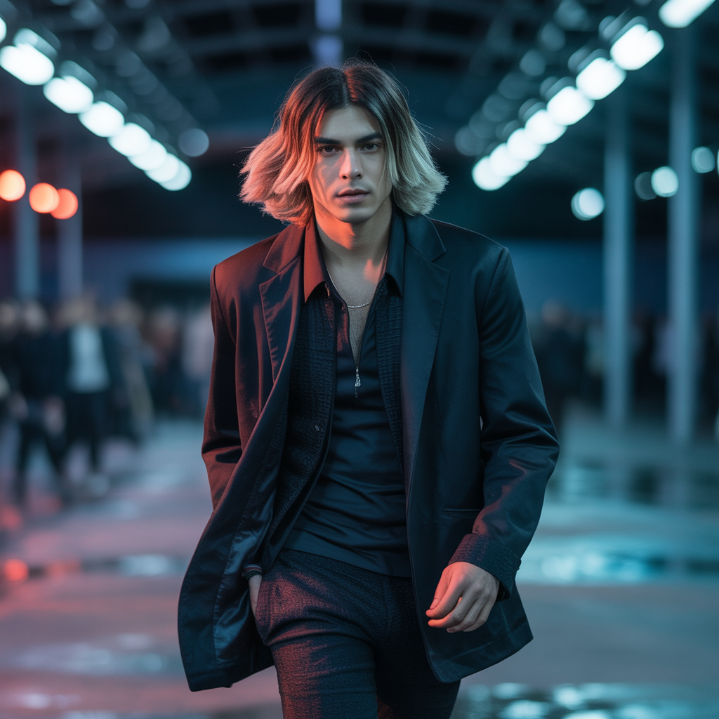 mens balayage long hair