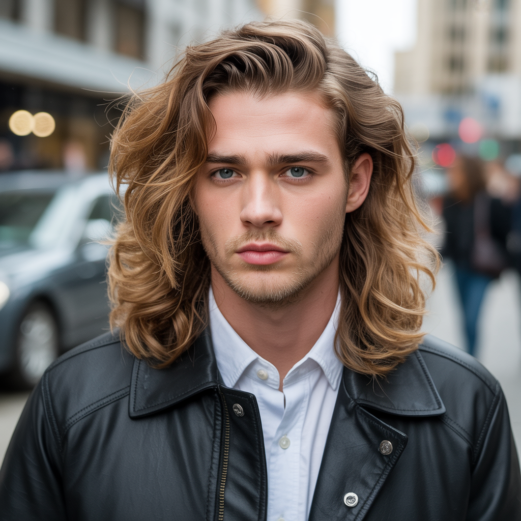 mens balayage long hair