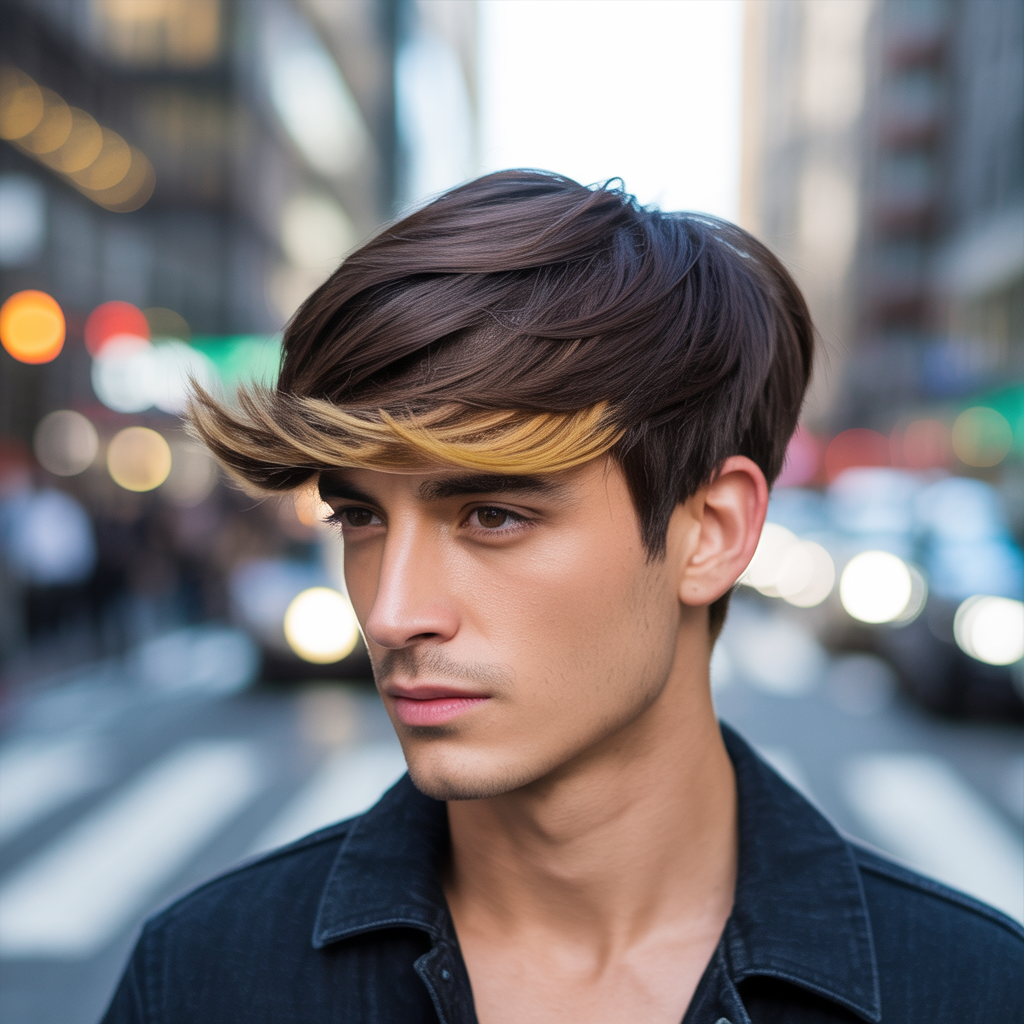 mens balayage long hair