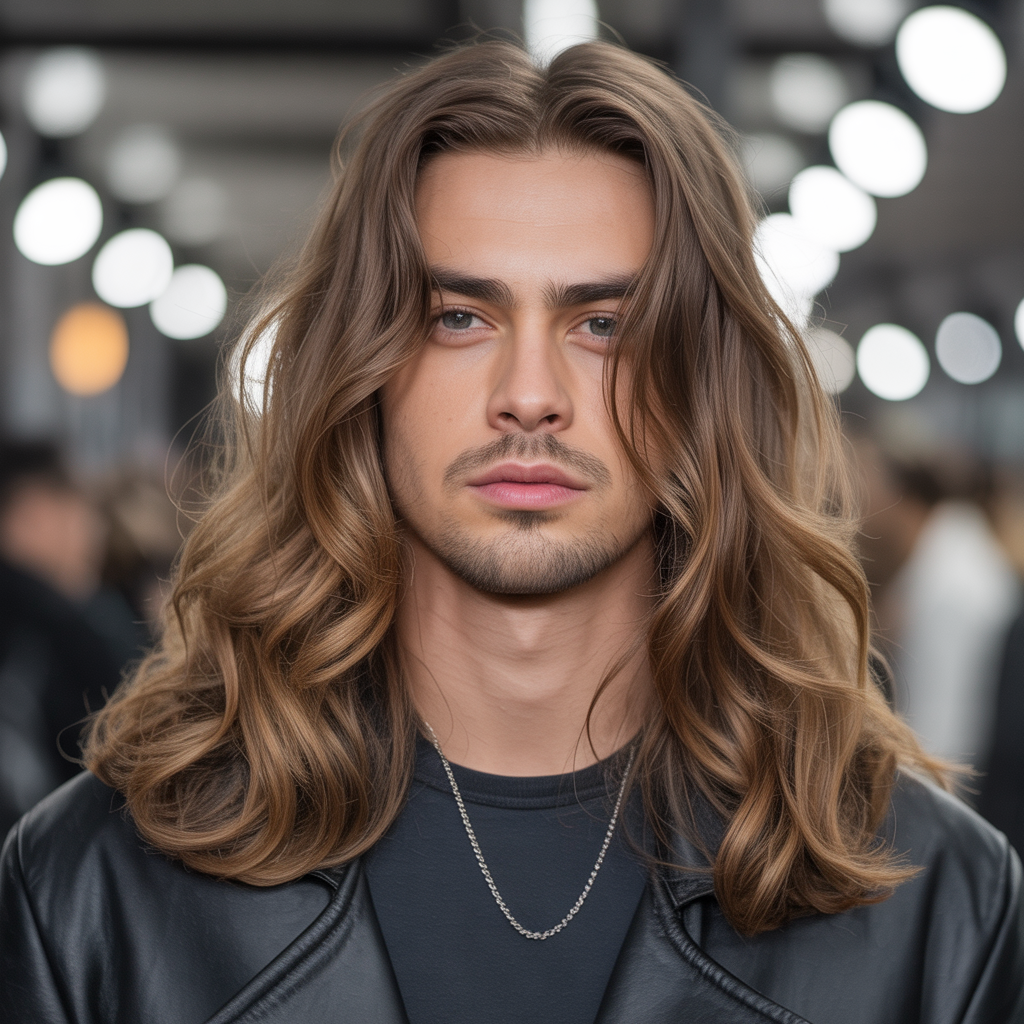 mens balayage long hair