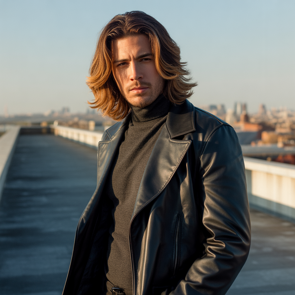 mens balayage long hair