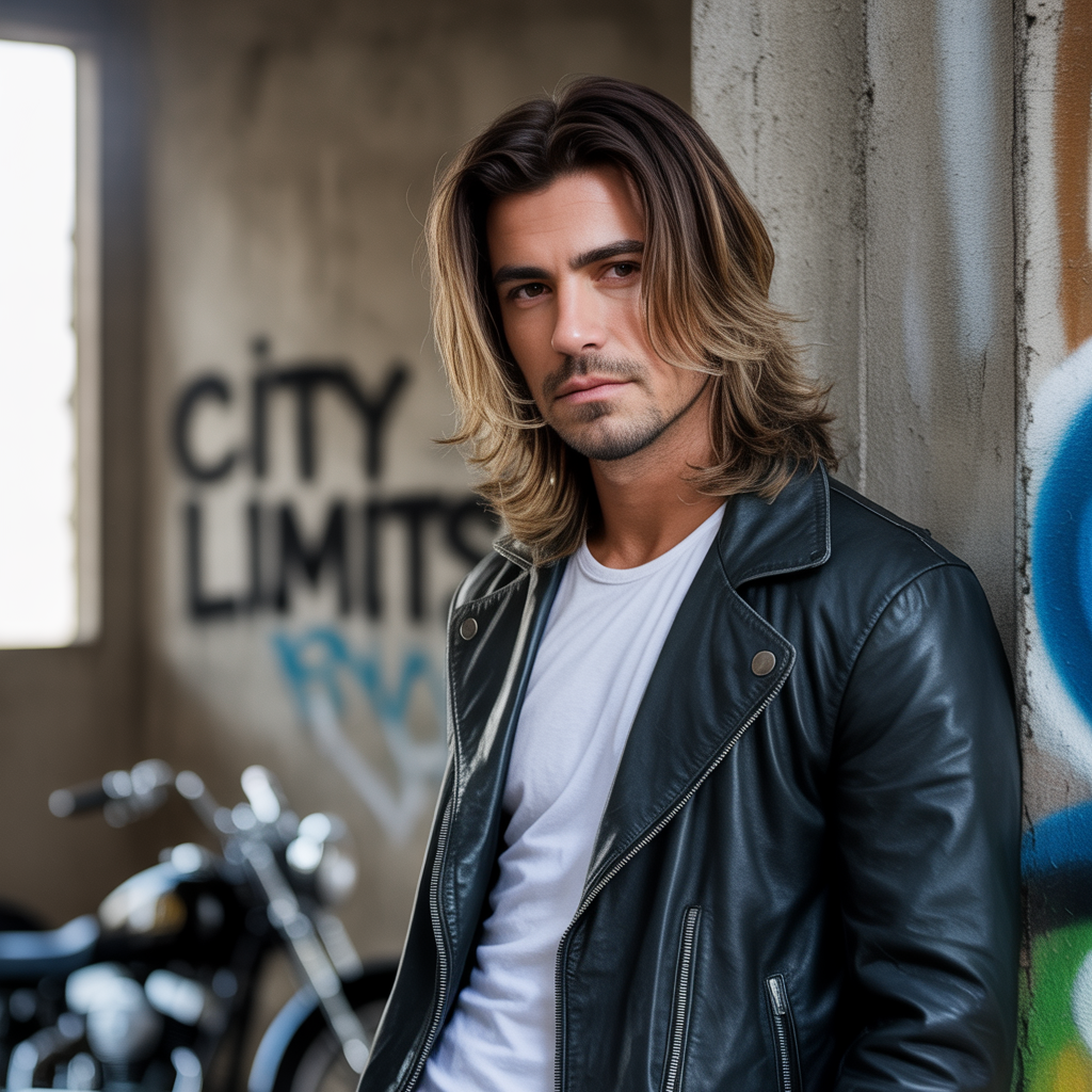 mens balayage long hair