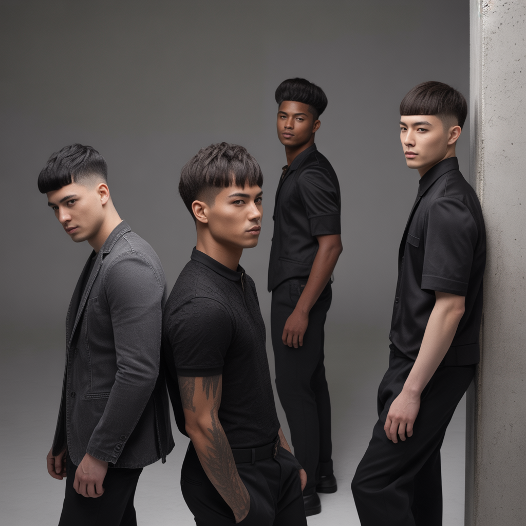 mens black haircuts