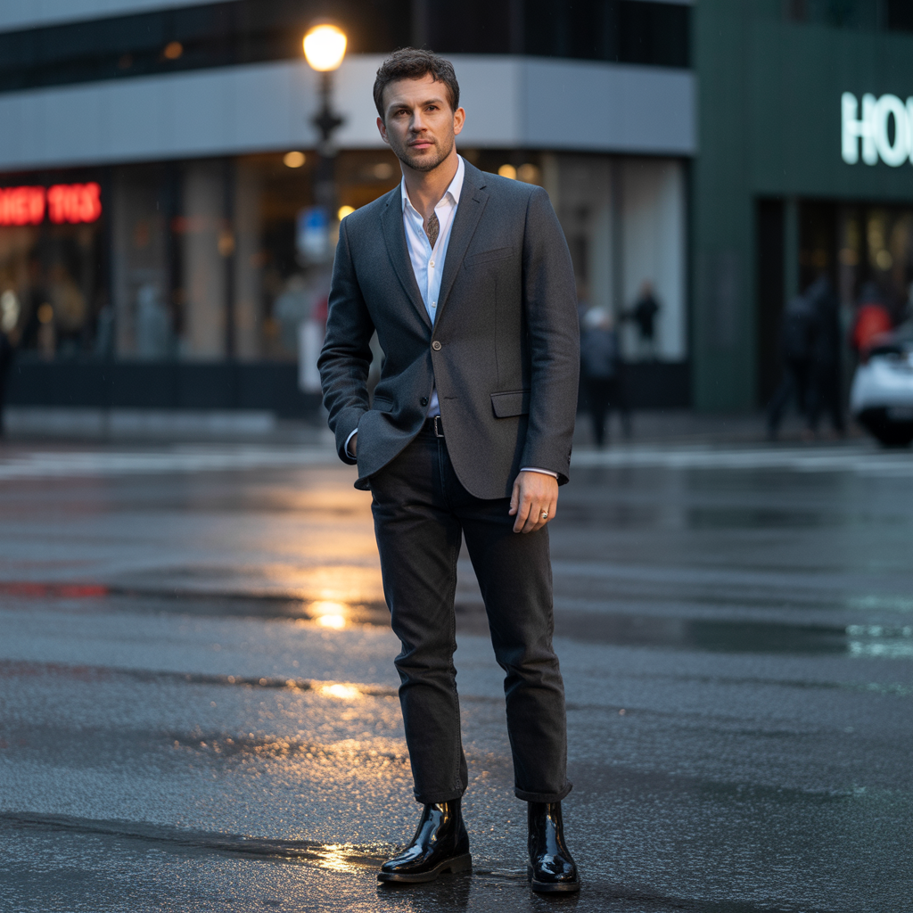 mens blazer jeans
