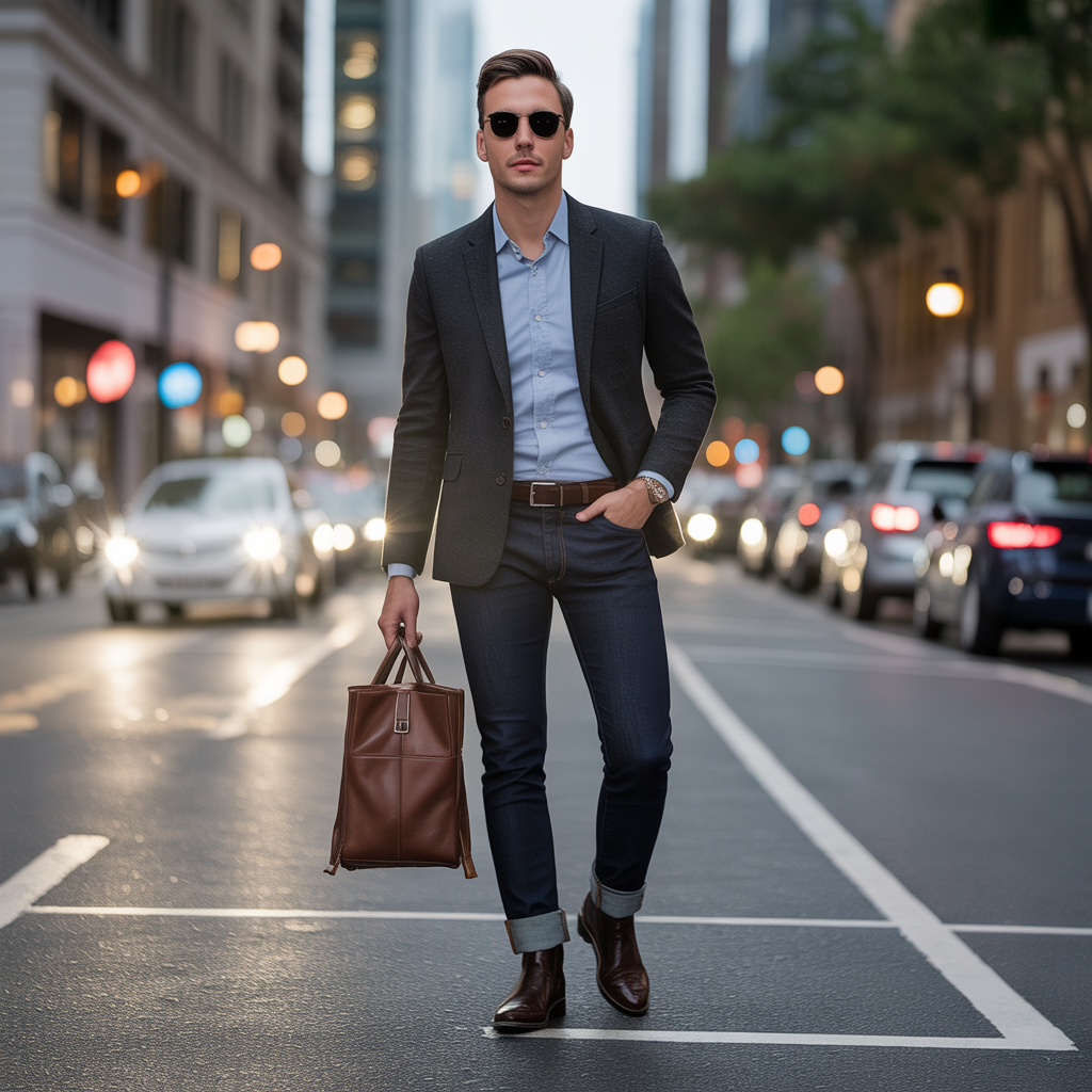 mens blazer jeans