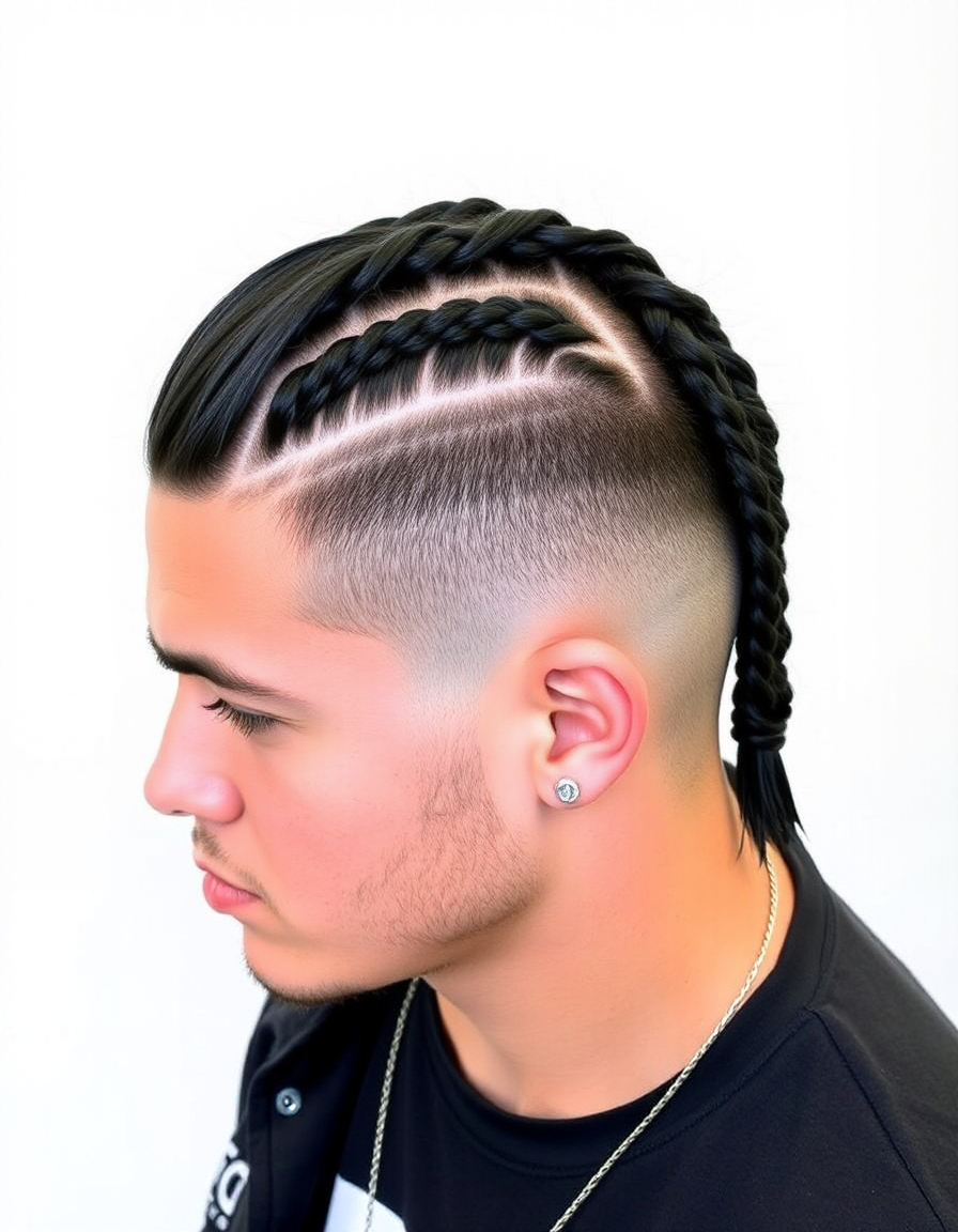 mens braids hairstyles with undercut