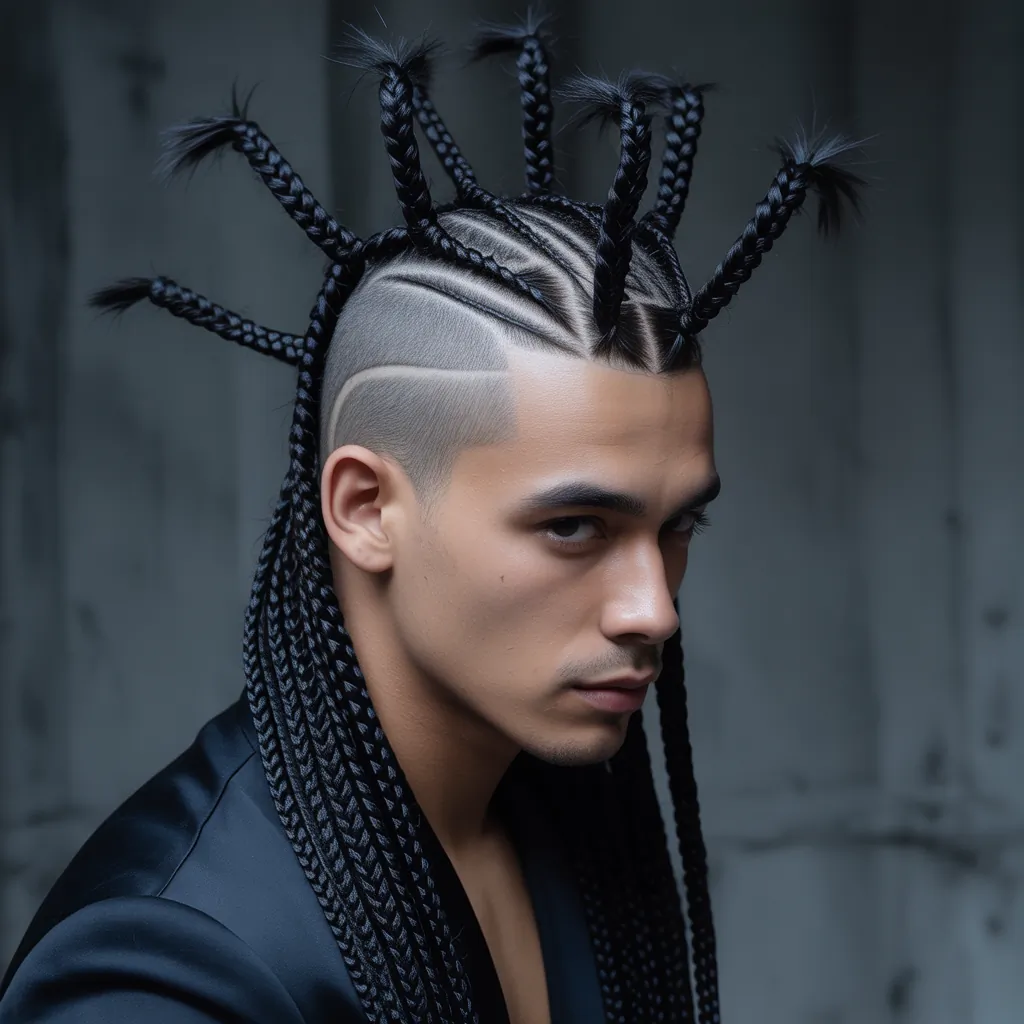 mens braids hairstyles with undercut