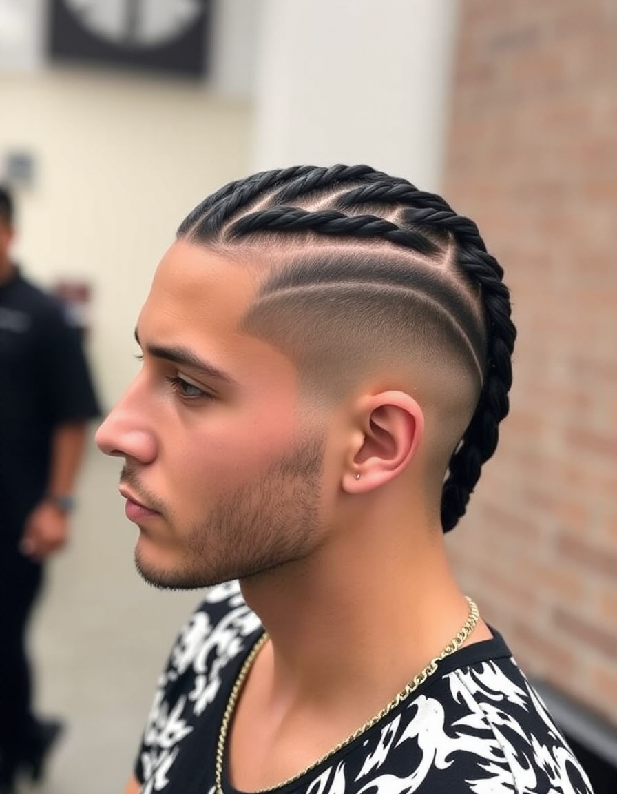 mens braids hairstyles with undercut