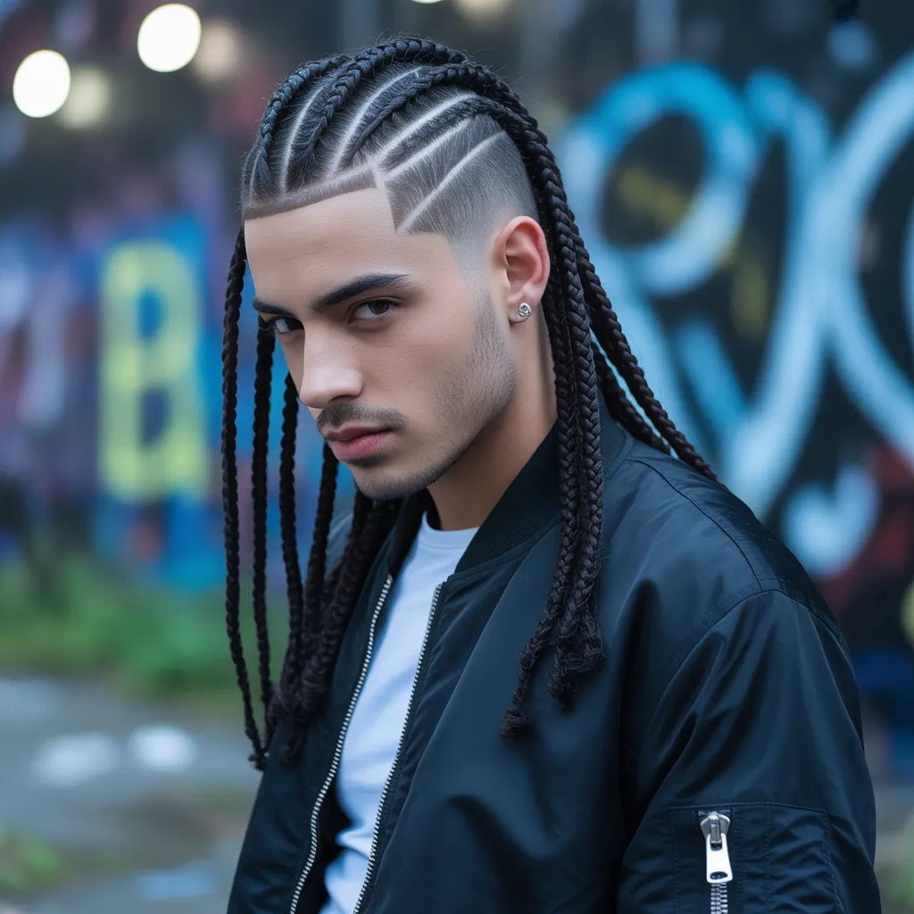 mens braids hairstyles with undercut