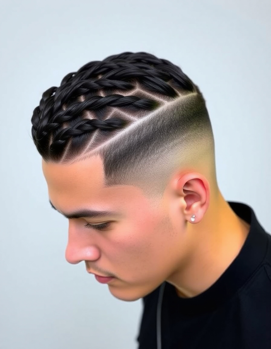 mens braids hairstyles with undercut