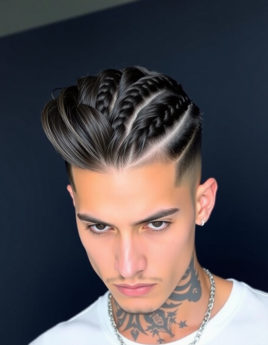mens braids hairstyles with undercut