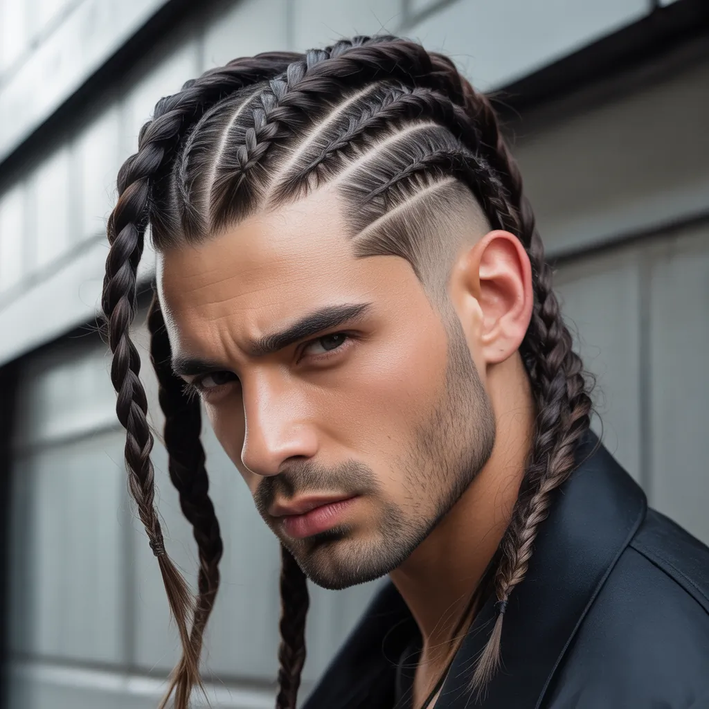mens braids hairstyles with undercut