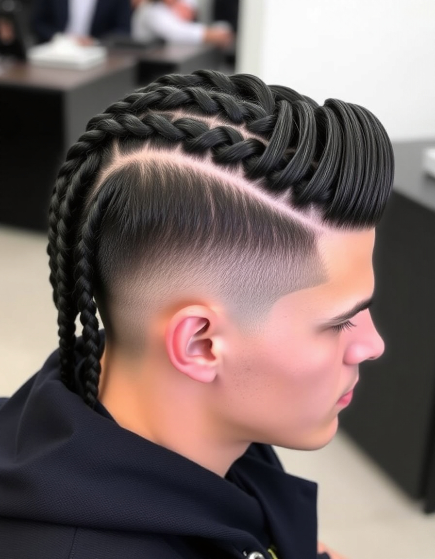 mens braids hairstyles with undercut