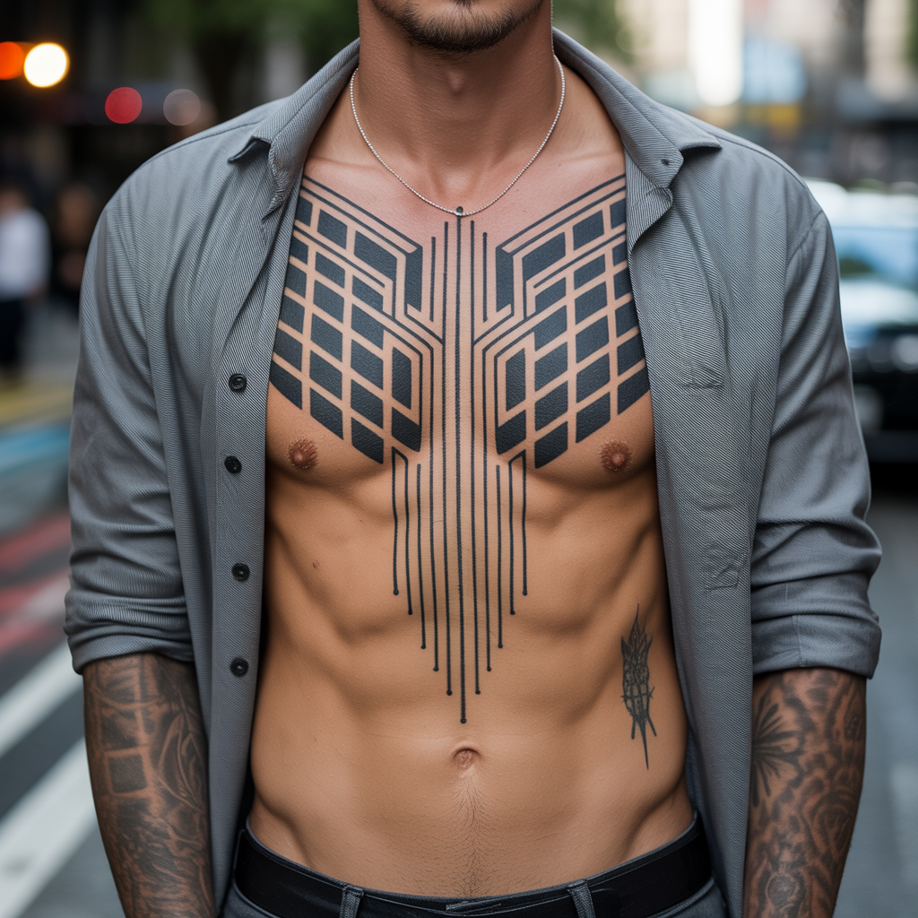 mens chest tattoo ideas