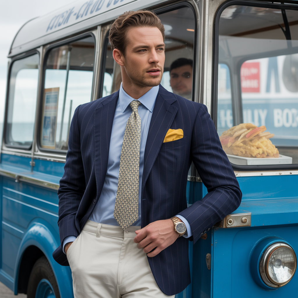 mens fashion fish chips