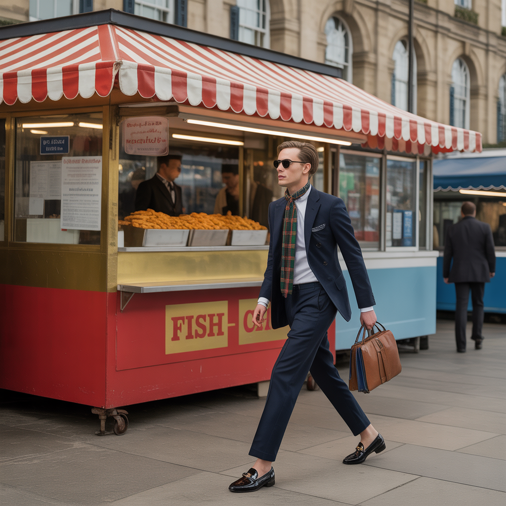mens fashion fish chips
