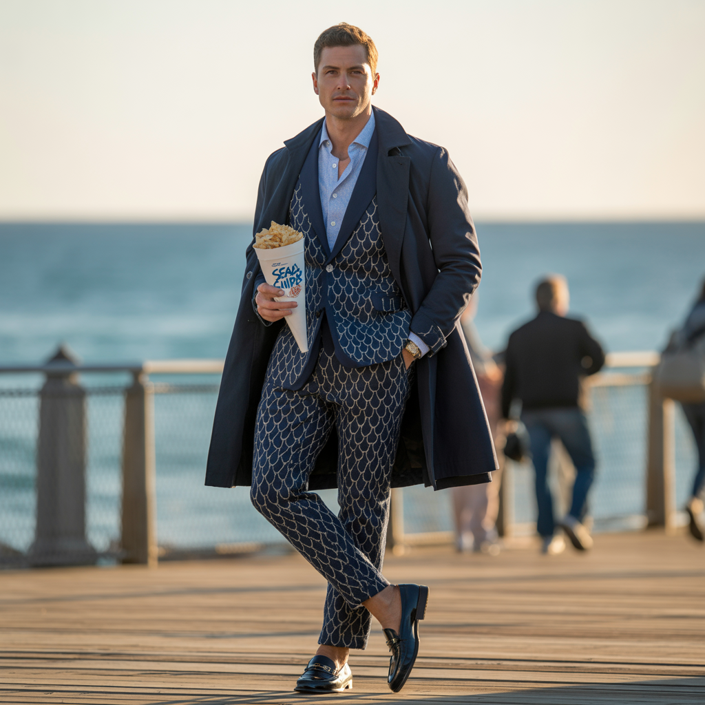 mens fashion fish chips