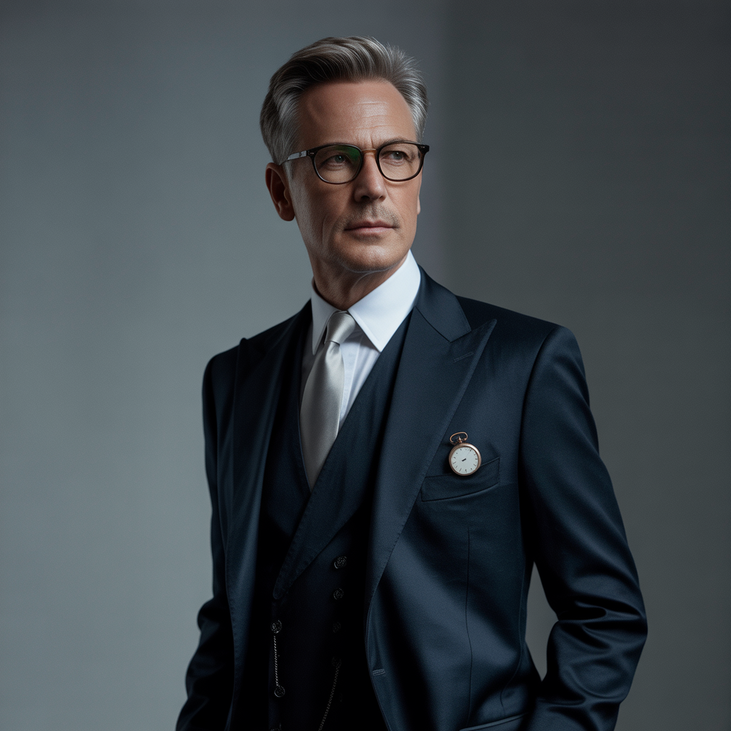 mens hair 50+ glasses