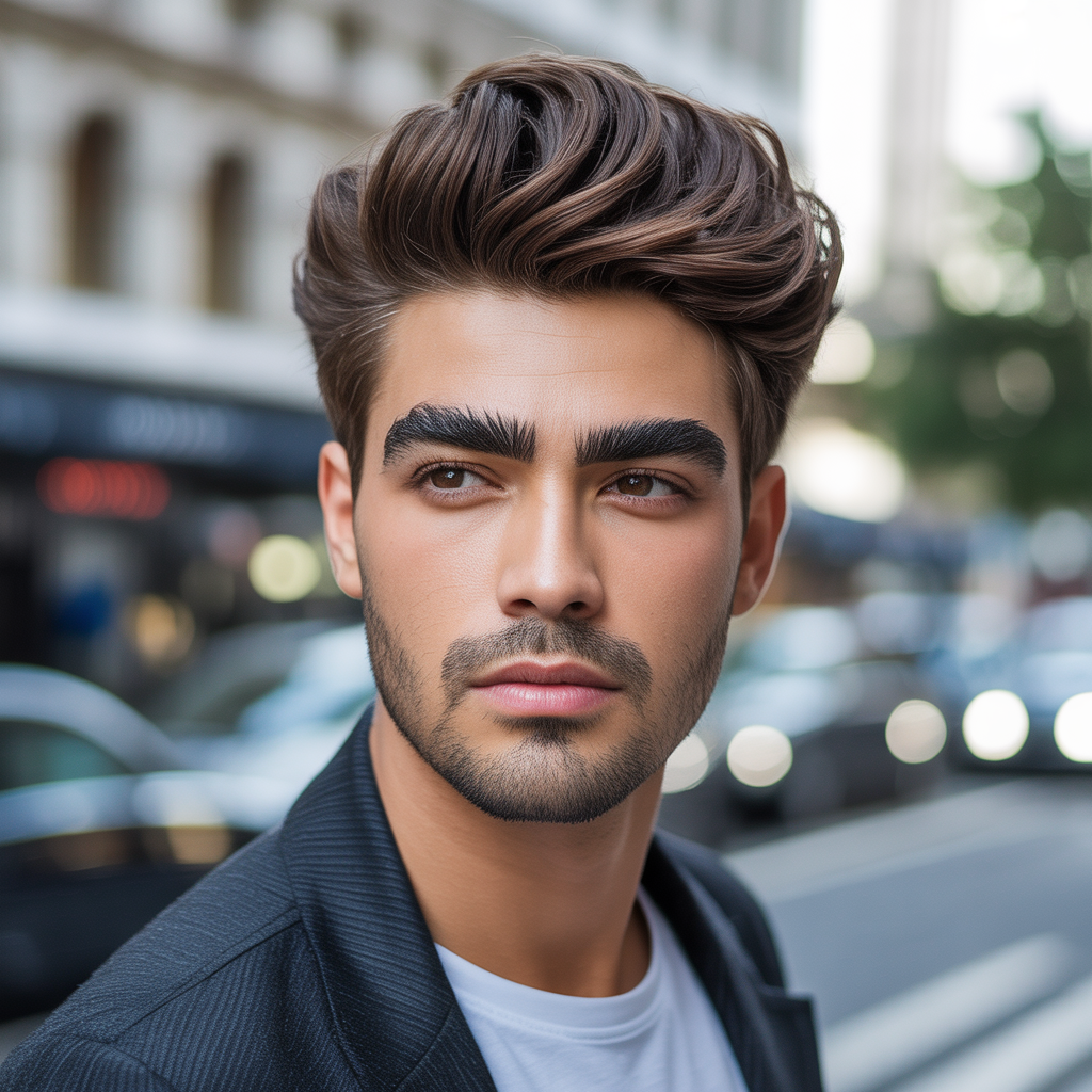 mens hairstyles for thick eyebrows