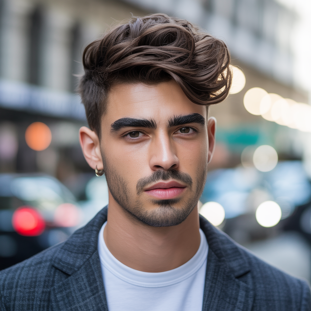 mens hairstyles for thick eyebrows
