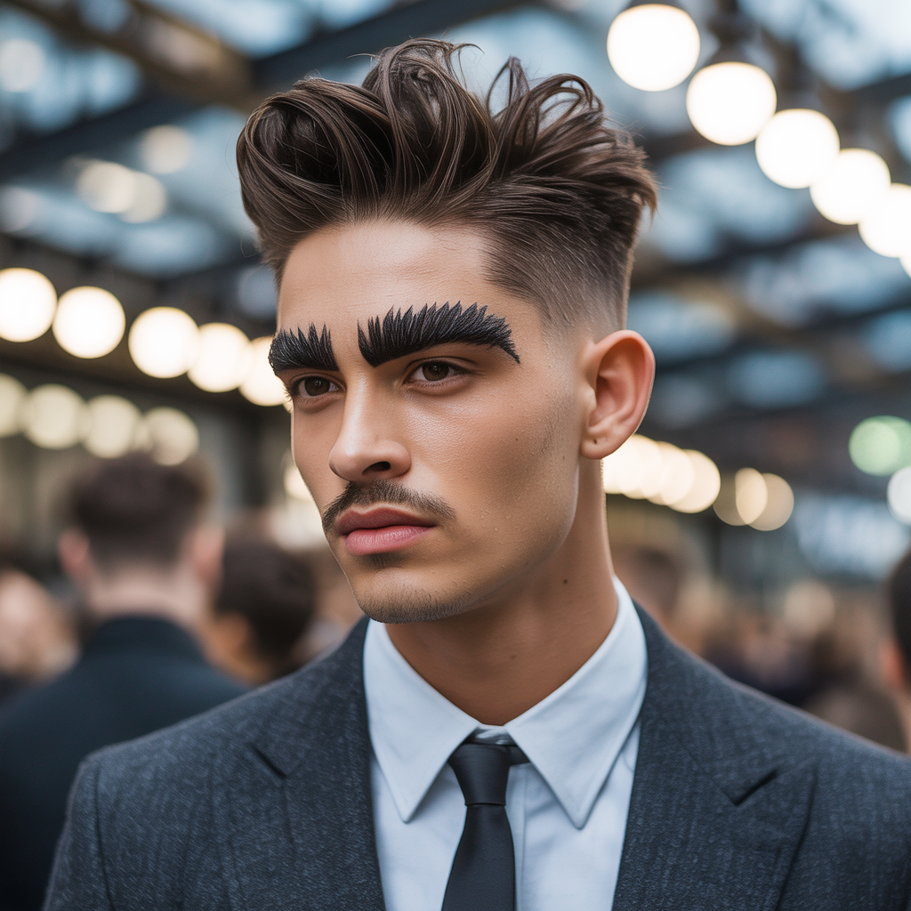 mens hairstyles for thick eyebrows