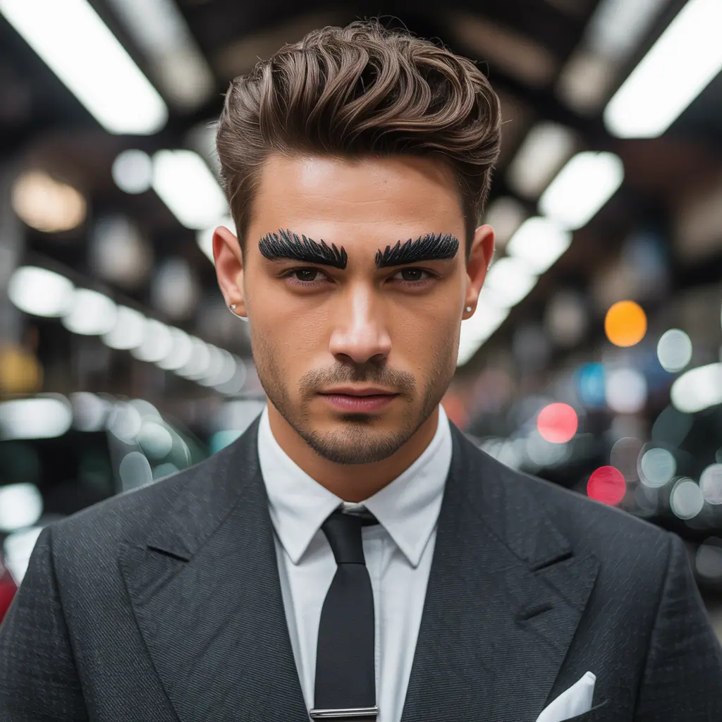 mens hairstyles for thick eyebrows