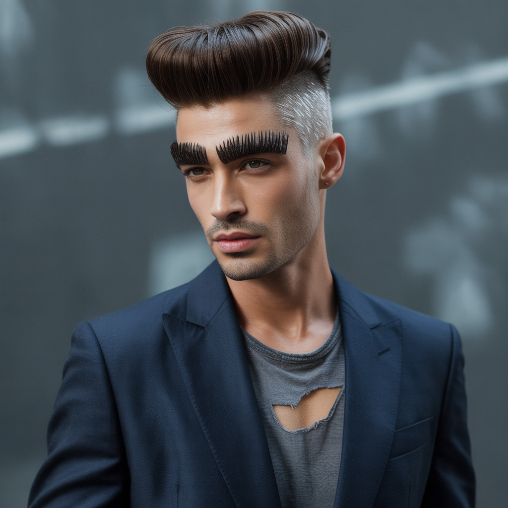 mens hairstyles for thick eyebrows