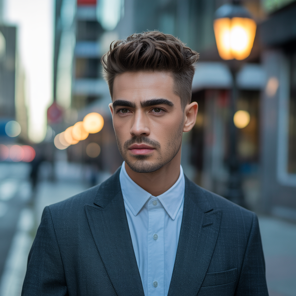 mens hairstyles for thick eyebrows