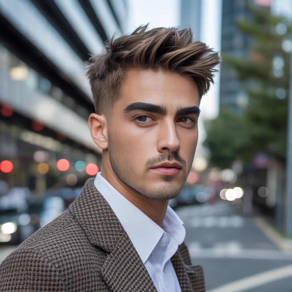 mens hairstyles for thick eyebrows