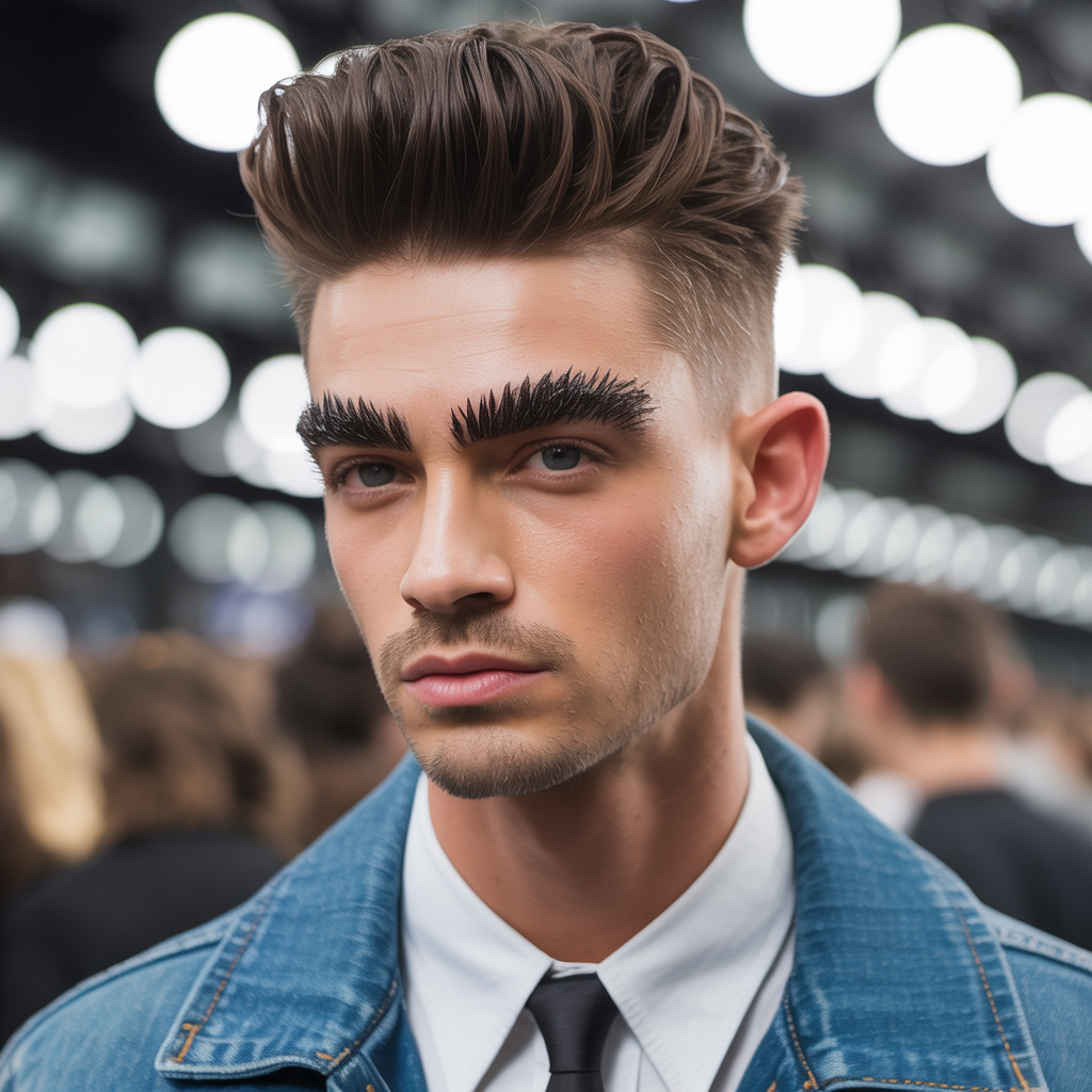 mens hairstyles for thick eyebrows